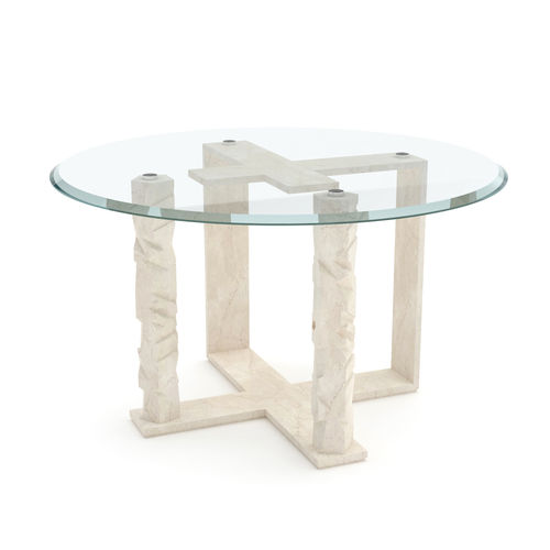 Tisch / Gestell aus Marmor - Rock Frame - Pistore Marmi - modern / Glas / rund
