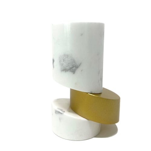 Vase / originelles Design - Brass - Pistore Marmi - Marmor / handgefertigt / Tisch