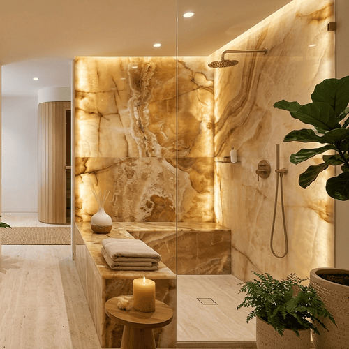 Onyx-Steinplatte - HONEY ONYX - Pistore Marmi - für Paneele / für Innenausbau / für Wand