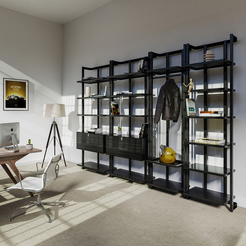 Modul-Bücherregal - hatt - modern / Eiche / Esche