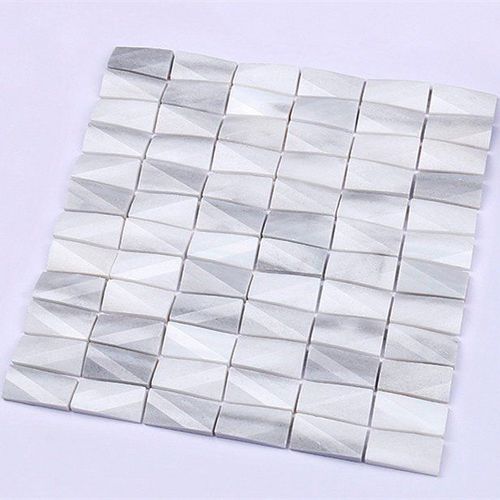 Marmor-Mosaikfliese - GREEK CRYSTAL - Fujian Quanzhou Risheng Stone Industry Co., Ltd. - poliert / für den Innenraum / für Badezimmer