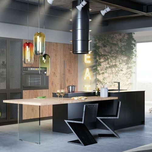 Moderne Küche - LUISA - CIESSE CUCINE SRL - Sperrholz / Stein / Kochinsel