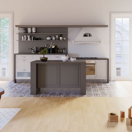 Klassische Küche - DOLCE VITA - CIESSE CUCINE SRL - Sperrholz / Stein / Kochinsel