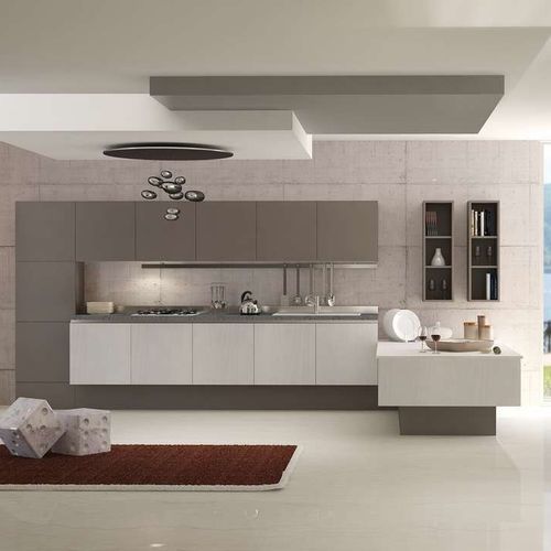 Moderne Küche - SPACE - CIESSE CUCINE SRL - Laminat / Kochinsel / L-förmig
