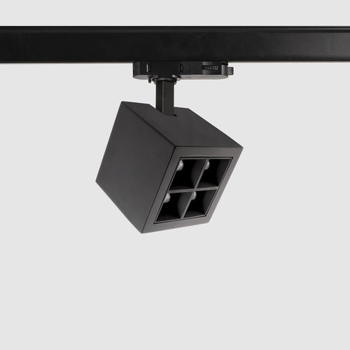 LED-Schienenleuchte - ICONIC-T-Q4 - Evorino - in Würfelform / Aluminiumguss / für Gewerbegebrauch