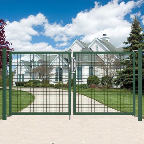 Einflügeliges Tor - EGIDIA - Betafence International - galvanisiertem Stahl / geschweißter Maschendraht / grün