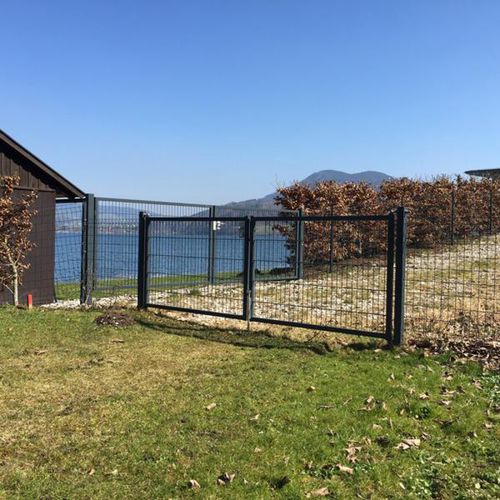 Einflügeliges Tor - ROBUSTA MEDIUM - Betafence International - galvanisiertem Stahl / geschweißter Maschendraht / grün