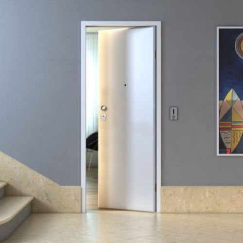 Stahltür - iBlind series - PORTE ITALIANE - Eingang / einflügelig / modern