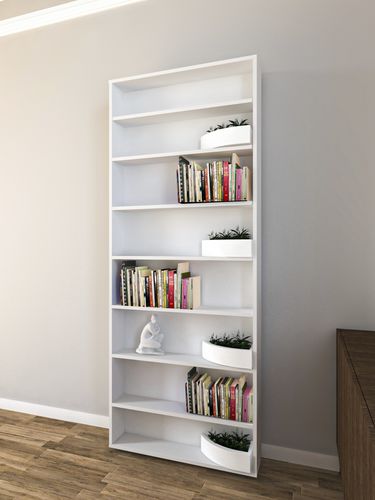 Tür für Innenbereich - FLUSH-TO-WALL BOOKCASE - PORTE ITALIANE - Holz / Schiebe / modern