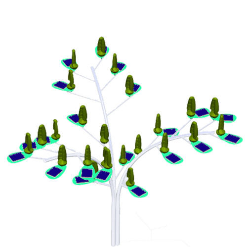 Vertikalachsen-Kleinwindkraftanlage - HYBRID WINDPALM - New World Wind - Zweiblatt / Onshore / für Haus