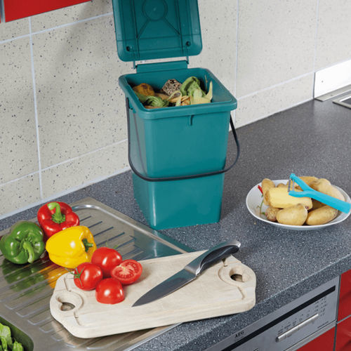 Abfallbehälter für Küche - BIO  - GRAF International - freistehend / Recyclingkunststoff / mit Deckel