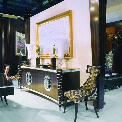 Modernes Sideboard - C501 - Francesco Molon - Macassar-Ebenholz / mit 4 Beinen