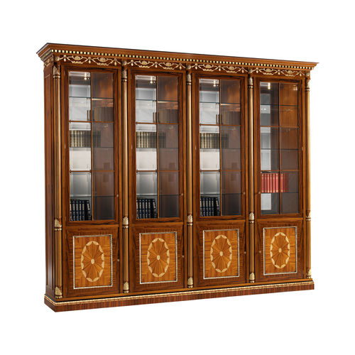 Stil-Bücherregal - L67 - Francesco Molon - Palisander / Glas