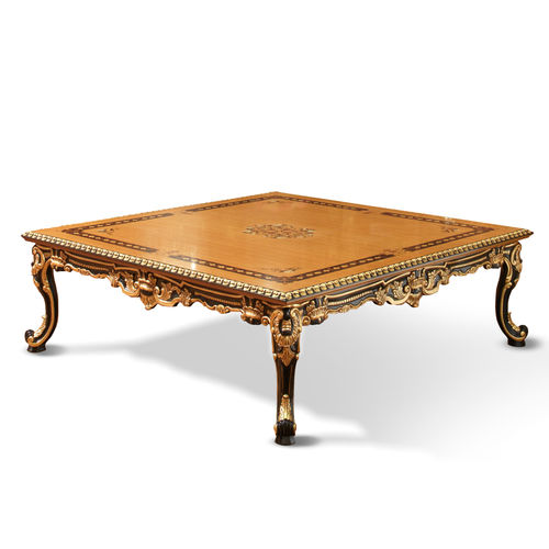 Stil-Couchtisch - T455 - Francesco Molon - Holz / Gestell aus Holz / quadratisch