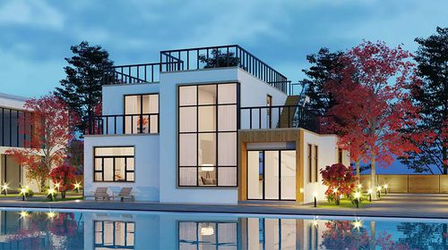 Modellhaus - MILAN VILLA - NingBo DeepBlue Smarthouse Co.,LTD. - modern / mit Terrasse / 2-Etagen