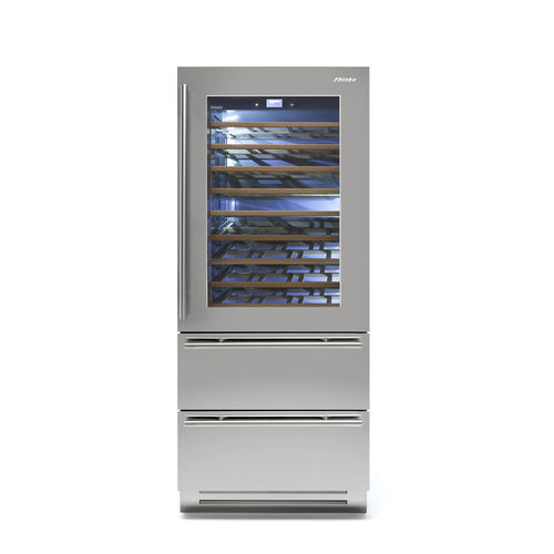 Service-Weinkühlschrank - KS8990HWT6 - Fhiaba - Einbau / Edelstahl / Holz