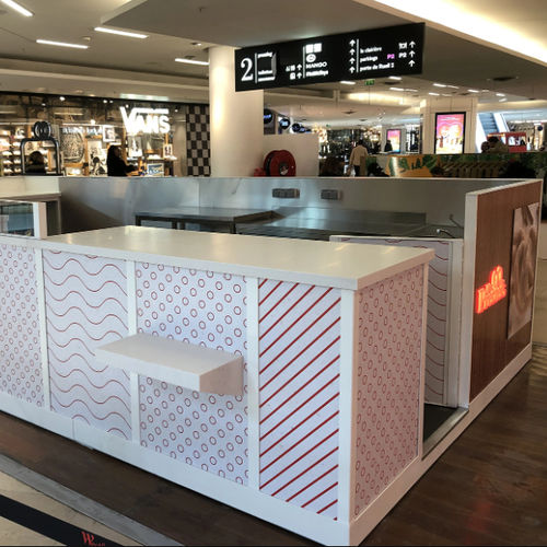 Kiosk für gewerbliche Nutzung - NOVAKORNER - NOVAKIOSK MODULARYS - für den Innenraum / Stahl / Holz