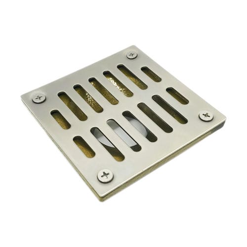 Edelstahl-Bodenablauf - C8966 - Aluids Krome - für Bad / Gitter / quadratisch