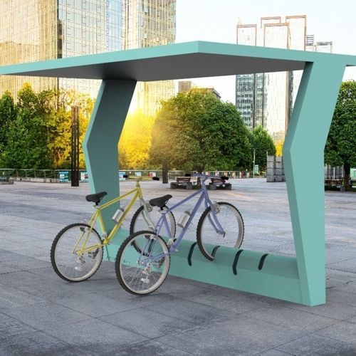 Polycarbonat-Überdachungen-Fahrradunterstand - ABR ESTAÇÃO - Veco Urban Design - Stahl / für öffentliche Bereiche / für städtische Bereiche