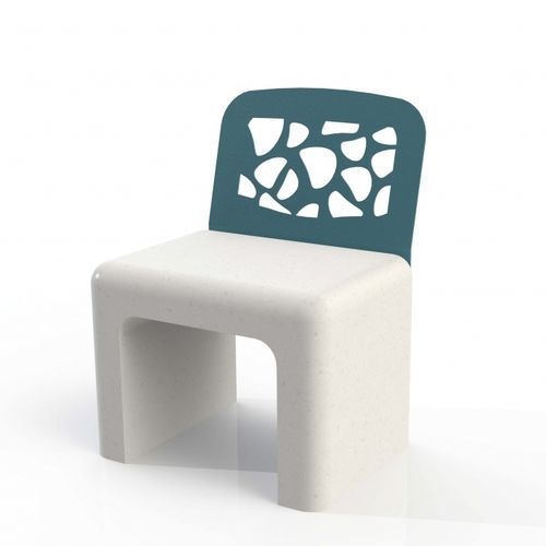 Moderner Stuhl - CUBO SERRA D´AIRE series - Veco Urban Design - für Außenbereich / Stahl / Stahlbeton