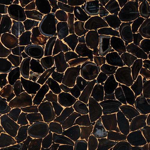 Quarzsteinplatte - AGATE BLACK GOLD - Fiorantina Stone - für Innenausbau / für Innenwand / poliert
