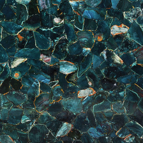 Quarzsteinplatte - Agate Green - Fiorantina Stone - für Innenausbau / poliert / grün