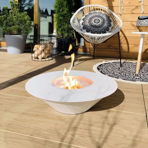Garten-Feuerstelle / Bioethanol - SANTORINI - Divina Fire - Edelstahl / rund / schwarz