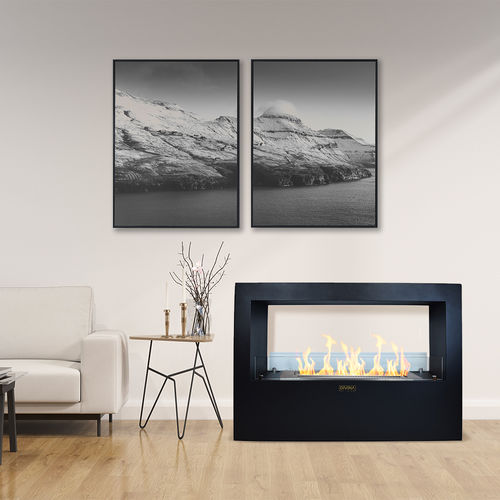 Bioethanol-Kamin - GIOTTO S - Divina Fire - bodenstehend / doppelseitig / für Außenbereich