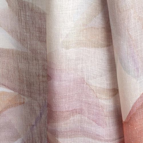 Stoff für Sonnensegel - AURORA - BLOOMING - Motiv / Leinen / aus Vinylgewebe