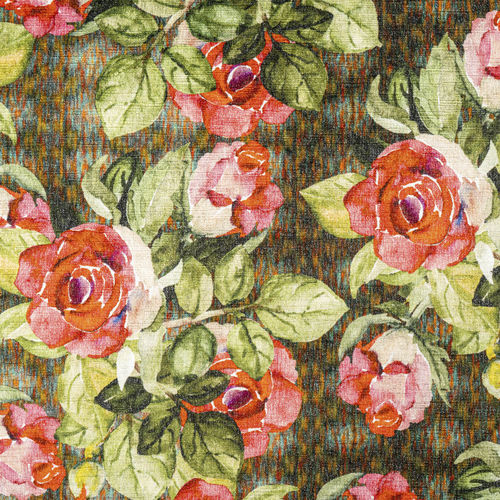 Möbelstoff - ROSETO - BLOOMING - Blumenmotive / Baumwolle / Viskose