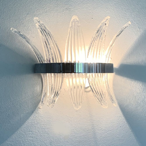 Moderne Wandleuchte - PALMETTE - SimoEng SRLS - für den Innenraum / Messing / Glas