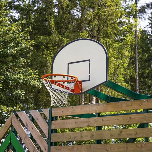 Basketball-Zielbrett / Holz - Demi-lune - BALIA - Glasfaser / gebogen / weiß