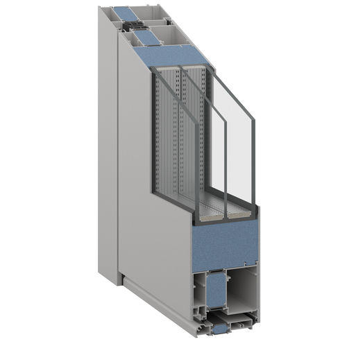 Eingangstür - INOFORM F85D - INTERPLASTGROUP - Glas / Aluminium / faltbar