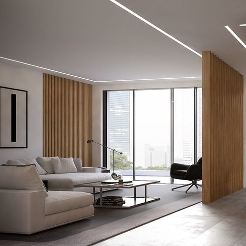 Raumteiler / extrudiertes Aluminium - BATTENS 50  - ForMe - für Restaurants / für Büro / für öffentliche Bereiche
