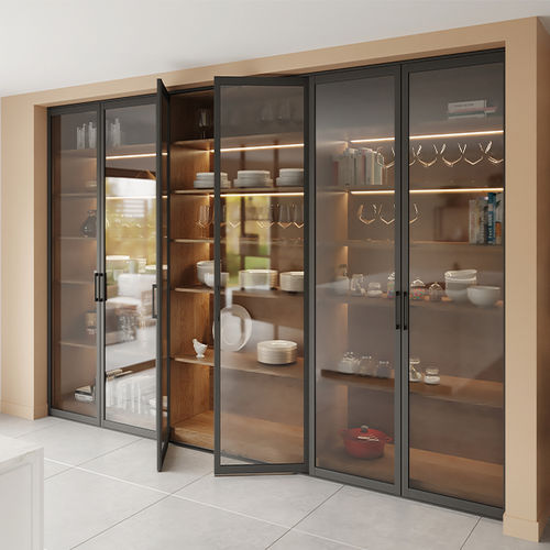 Tür für Einbauschrank / für Innenbereich - CADRALU - SEED - Aluminium / anodisiertes Aluminium / drehend