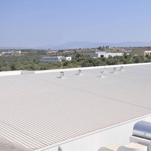 Schrägdachplatte - Insotherm DPU - KAMARIDIS GLOBALWIRE GROUP - Polyurethan / Metalloptik / Well
