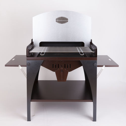 Holzkohle-Gartengrill - MAXI - Rossofuoco Srl - Holz / auf Rollen / transportierbar