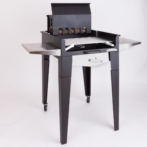 Holzkohle-Gartengrill - WOOD UP - Rossofuoco Srl - Holz / auf Rollen / freistehend
