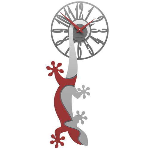 Moderne Uhr - gecko  - Calleadesign snc di L. Callea e C - wandmontiert / Analog / Holz