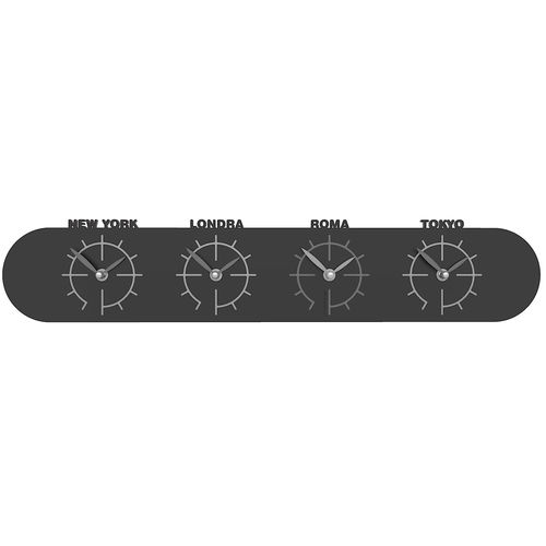 Moderne Uhr - Singapore - Calleadesign snc di L. Callea e C - wandmontiert / Analog / Holz