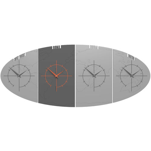 Moderne Uhr - Sydney - Calleadesign snc di L. Callea e C - wandmontiert / Analog / Holz
