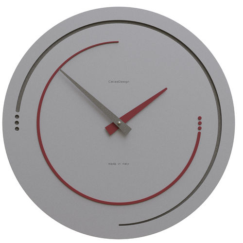 Moderne Uhr - Sonar - Calleadesign snc di L. Callea e C - wandmontiert / Analog / Aluminium