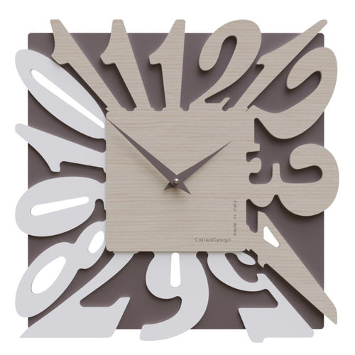 Moderne Uhr - Dalilah - Calleadesign snc di L. Callea e C - wandmontiert / Analog / Holz