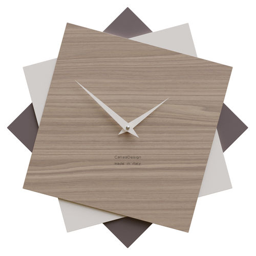 Moderne Uhr - Foy 60 - Calleadesign snc di L. Callea e C - wandmontiert / Analog / Holz