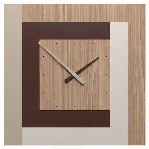 Moderne Uhr - Stripes 63 - Calleadesign snc di L. Callea e C - wandmontiert / Analog / Holz