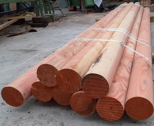 Holzpfeiler - Woodspars - Lamellen / rund / Struktur