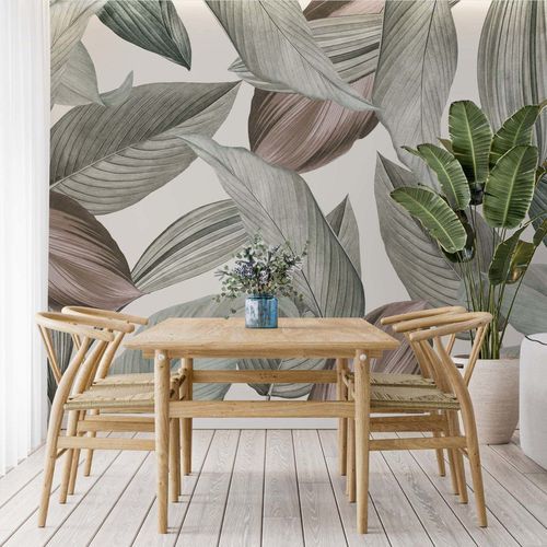 Moderne Tapete - ÉVASION BOTANIQUE - Kam et Leon - Vinyl / PVC / Naturmotiv
