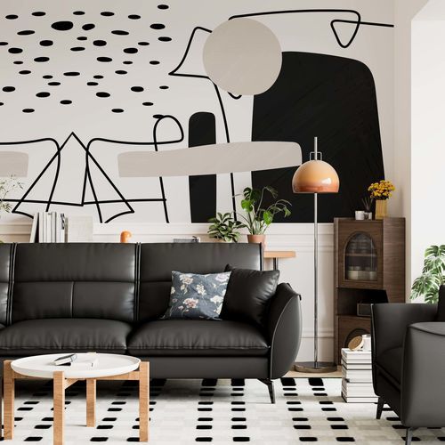 Moderne Tapete - ABSTRAIT - Kam et Leon - Vlies / Vinyl / geometrisches Muster