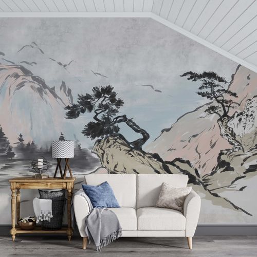 Orient-Tapete - PAYSAGE ESPRIT ZEN - Kam et Leon - Vlies / Vinyl / Naturmotiv
