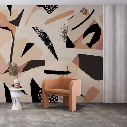 Moderne Tapete - &Eacute;CLATS GRAPHIQUES - Kam et Leon - Vlies / Vinyl / geometrisches Muster
